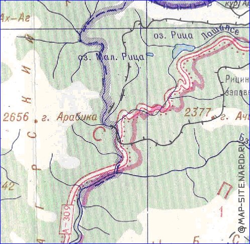 Administrativa mapa de Abecasia