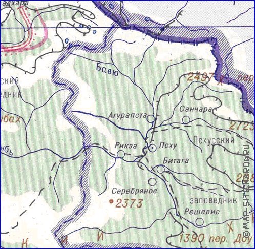 Administrativa mapa de Abecasia