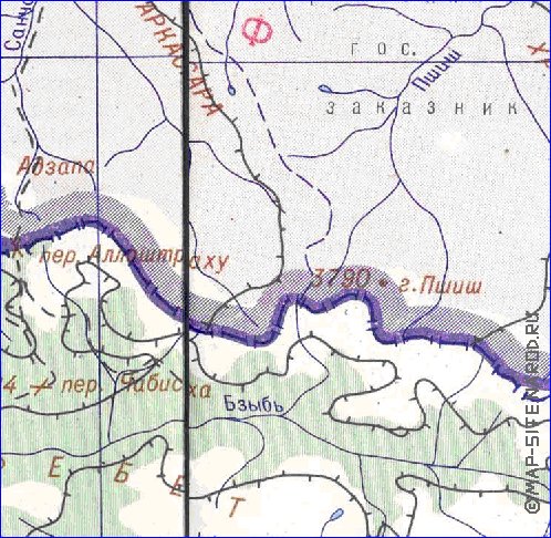 Administrativa mapa de Abecasia