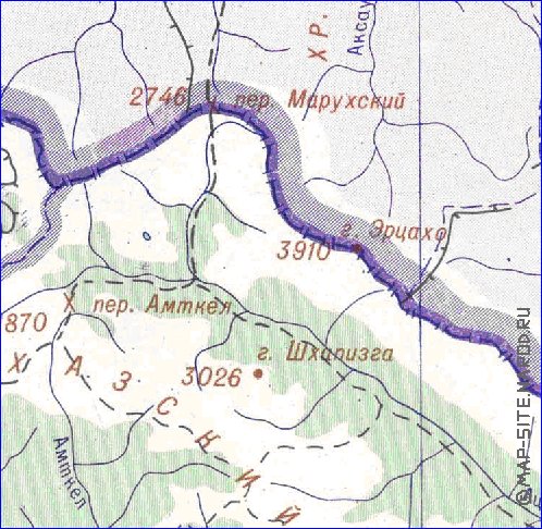 Administrativa mapa de Abecasia