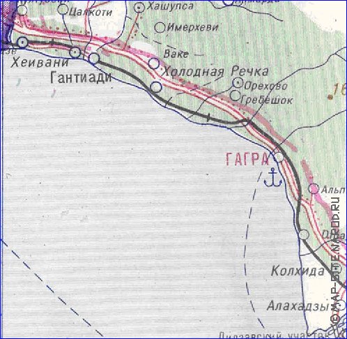 Administrativa mapa de Abecasia