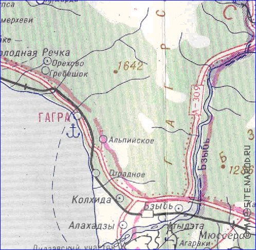 Administrativa mapa de Abecasia