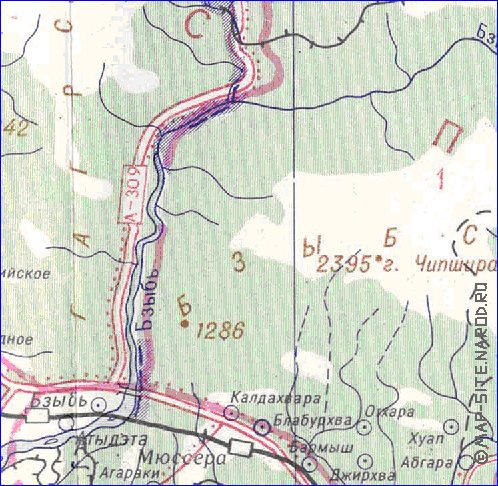 Administrativa mapa de Abecasia