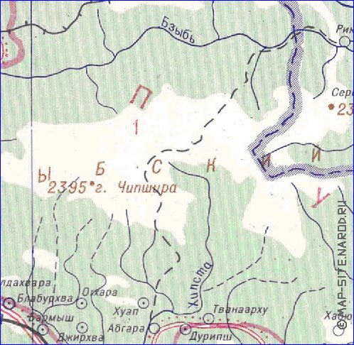 Administrativa mapa de Abecasia