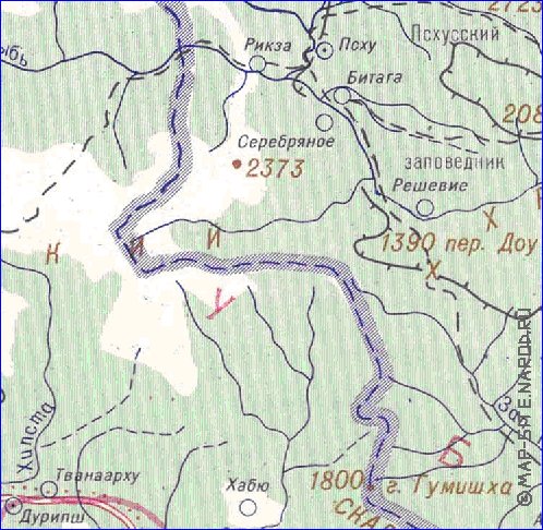 Administrativa mapa de Abecasia