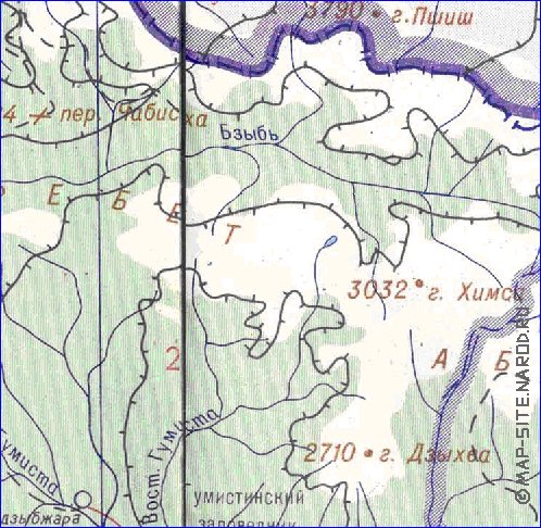 Administrativa mapa de Abecasia