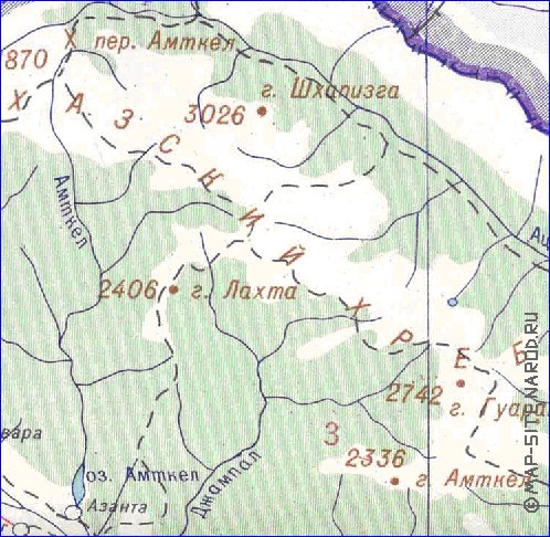 Administrativa mapa de Abecasia