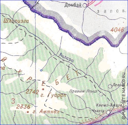 Administrativa mapa de Abecasia