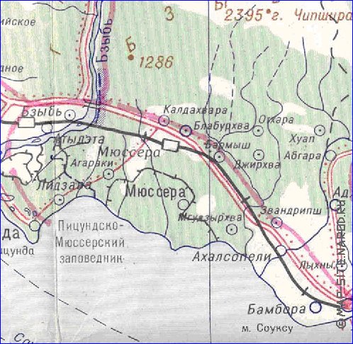 Administrativa mapa de Abecasia