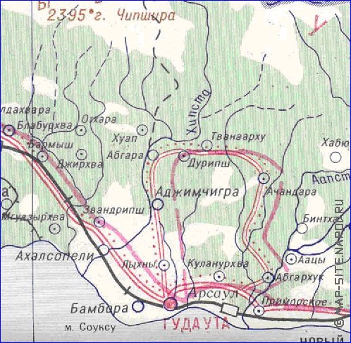 Administrativa mapa de Abecasia