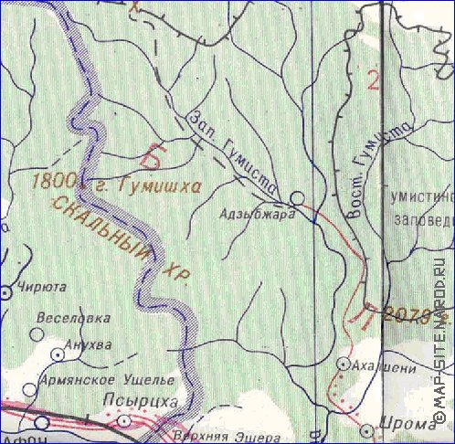 Administrativa mapa de Abecasia