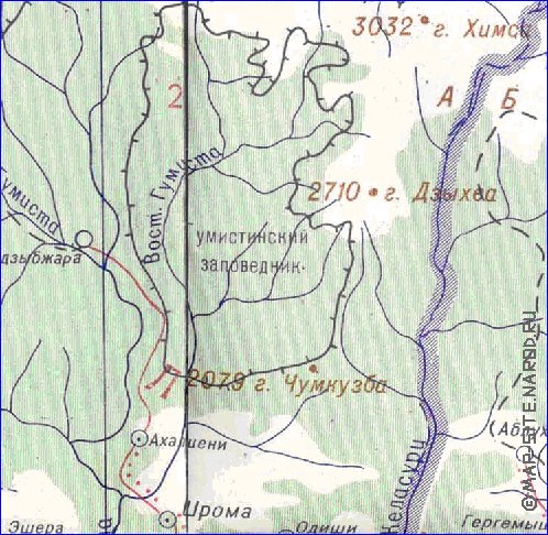 Administrativa mapa de Abecasia