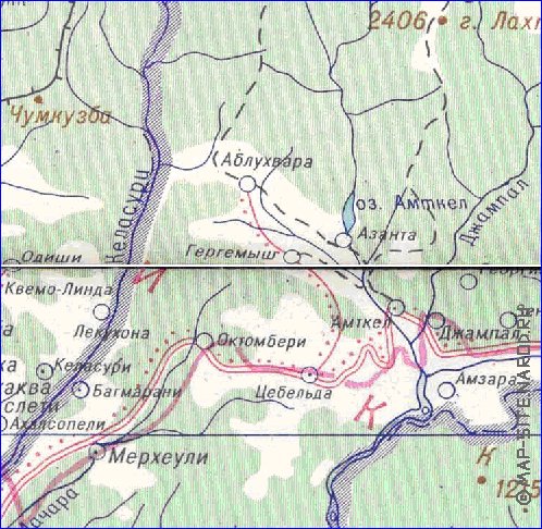 Administrativa mapa de Abecasia