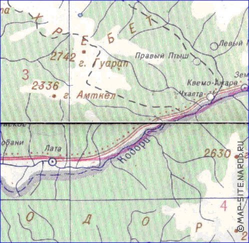 Administrativa mapa de Abecasia