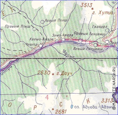 Administrativa mapa de Abecasia