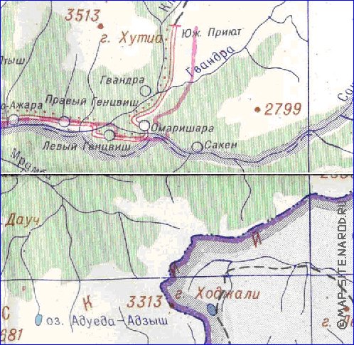 Administrativa mapa de Abecasia