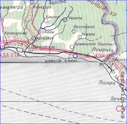 Administrativa mapa de Abecasia