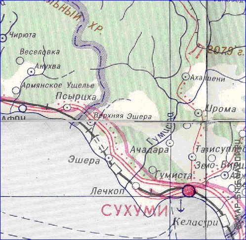 Administrativa mapa de Abecasia