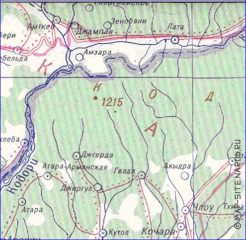 Administrativa mapa de Abecasia