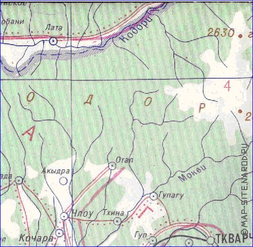 Administrativa mapa de Abecasia