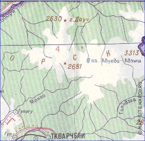 Administrativa mapa de Abecasia