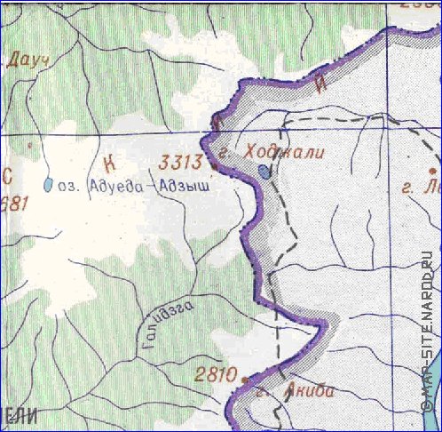 Administrativa mapa de Abecasia