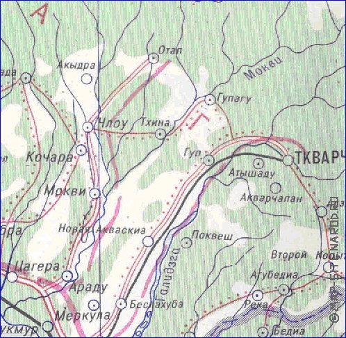 Administrativa mapa de Abecasia