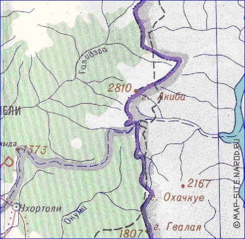 Administrativa mapa de Abecasia