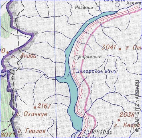 Administrativa mapa de Abecasia