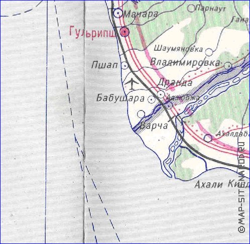 Administrativa mapa de Abecasia