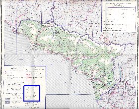 Administratives carte de Abkhazie