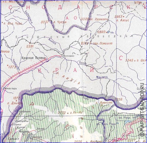 Administrativa mapa de Abecasia