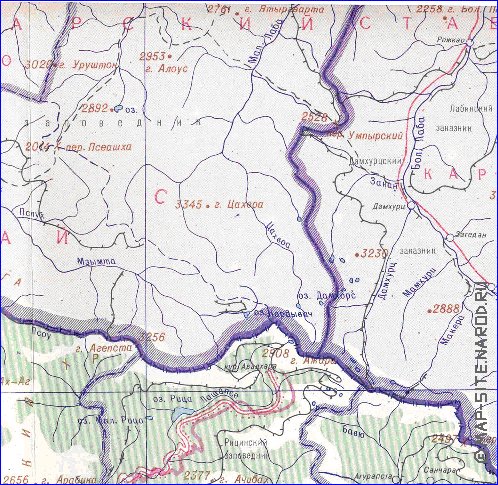 Administrativa mapa de Abecasia