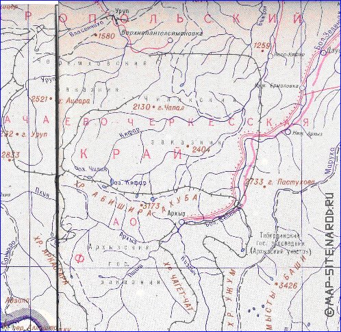 Administrativa mapa de Abecasia