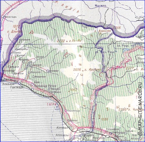 Administrativa mapa de Abecasia