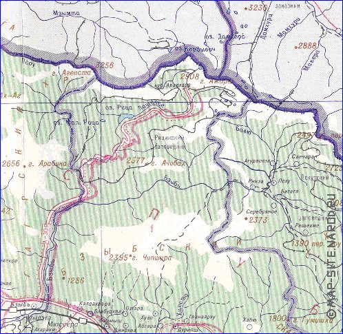 Administrativa mapa de Abecasia