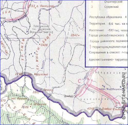 Administrativa mapa de Abecasia