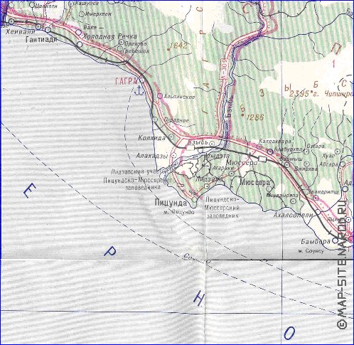 Administrativa mapa de Abecasia