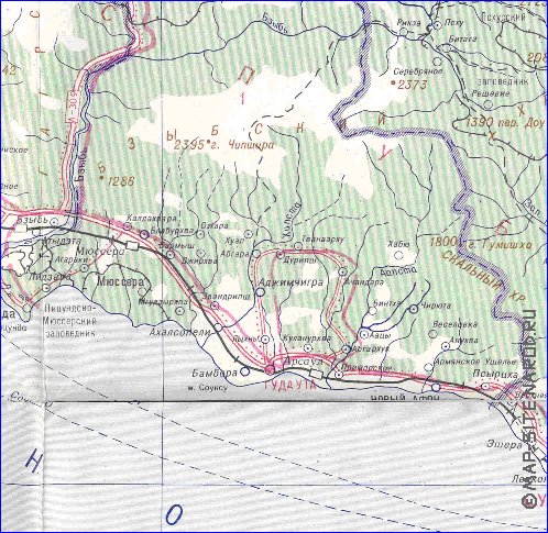 Administrativa mapa de Abecasia