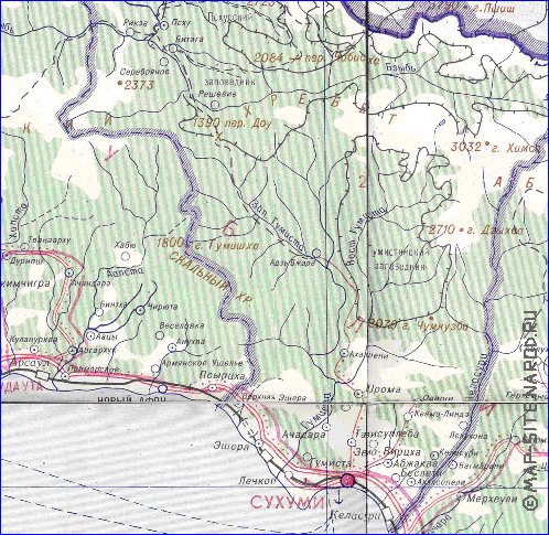 Administrativa mapa de Abecasia