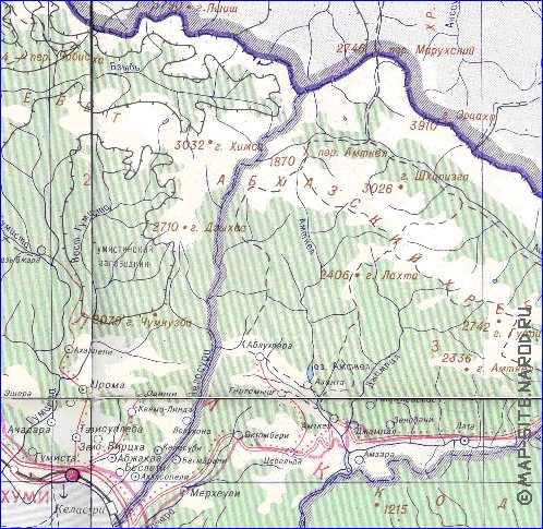 Administrativa mapa de Abecasia