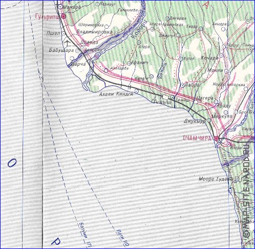 Administrativa mapa de Abecasia