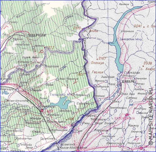 Administrativa mapa de Abecasia