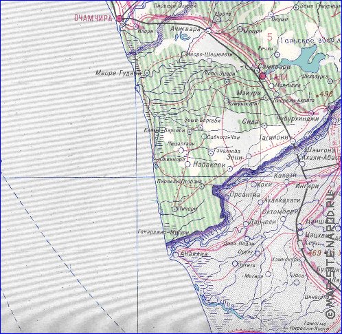 Administratives carte de Abkhazie