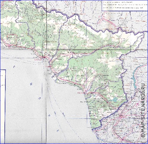 Administrativa mapa de Abecasia