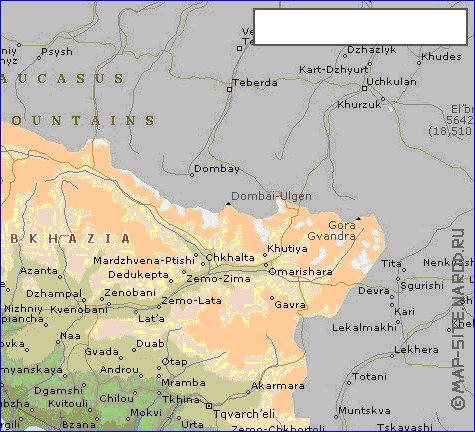 carte de Abkhazie en anglais