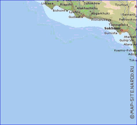 mapa de Abecasia em ingles