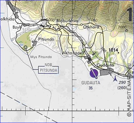 Fisica mapa de Abecasia em ingles