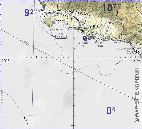 Fisica mapa de Abecasia em ingles