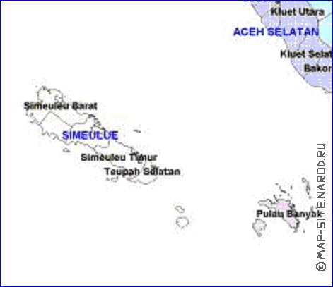 Administrativa mapa de Aceh